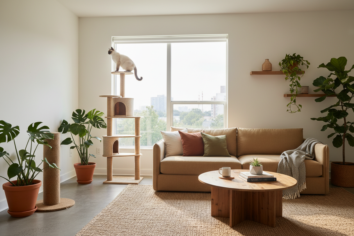 How to Make an Apartment Cat-Friendly Without Damaging Walls