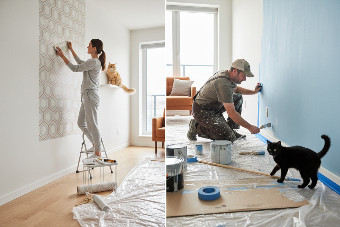 Peel & Stick Wallpaper vs Traditional Paint for Renters: A Complete Comparison