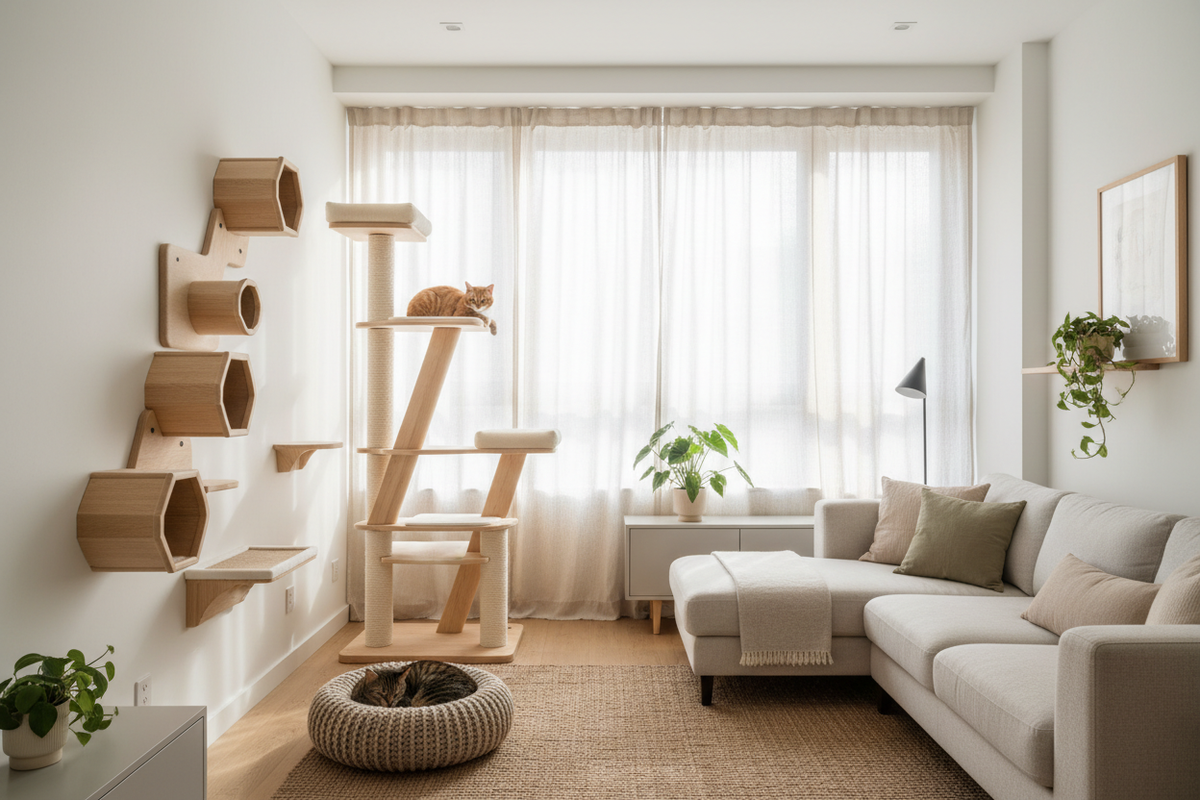 Renter-Friendly Cat Living