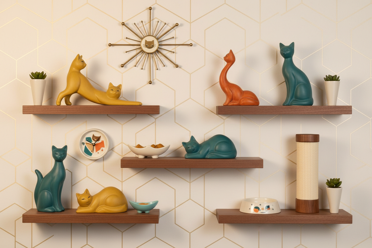Mid-Century Modern Cat Home Accessories