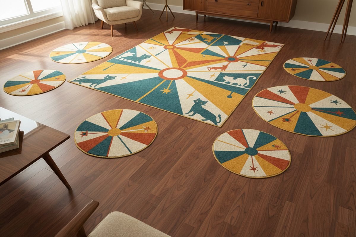 Mid-Century Modern Cat Rugs