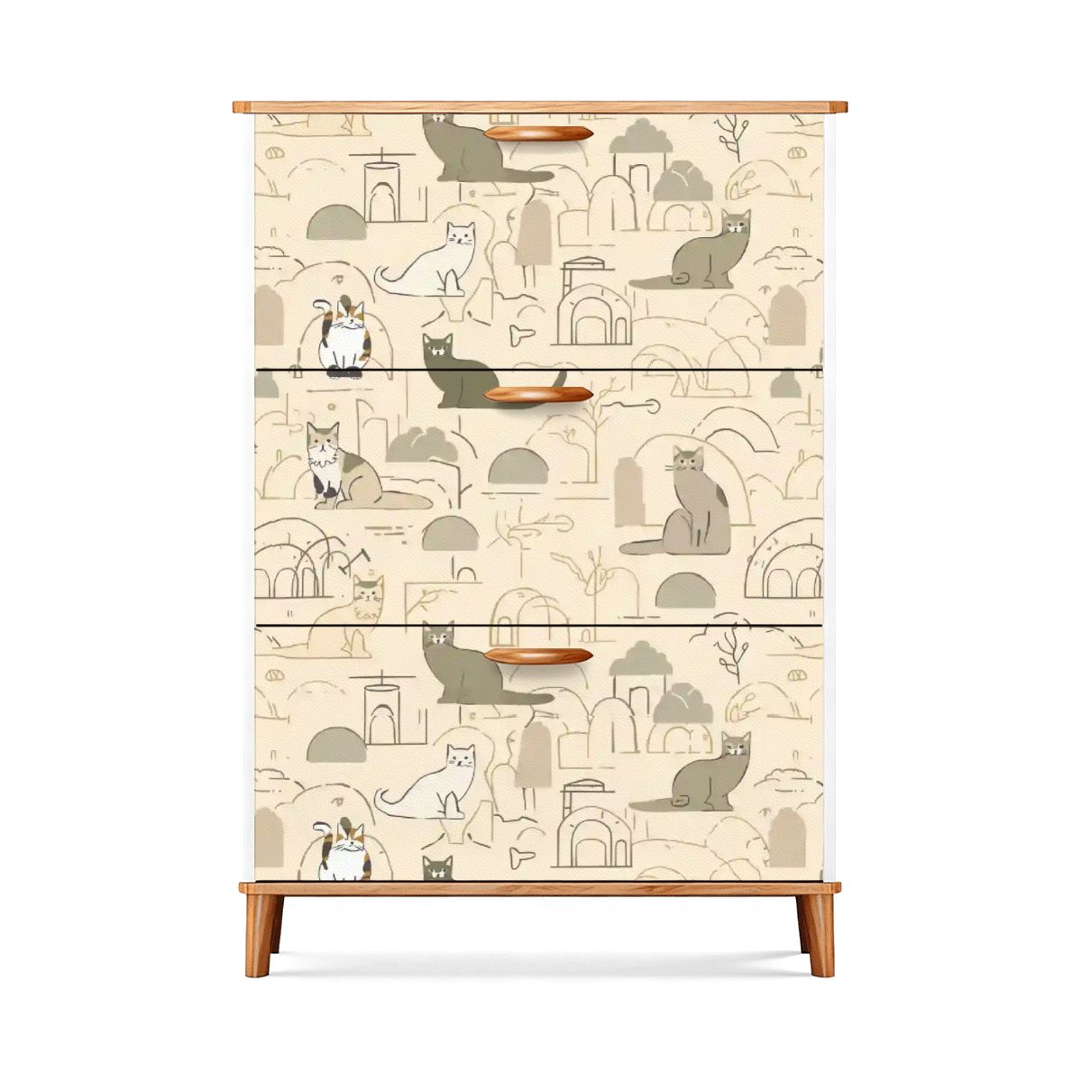 The Maeve 3-Door Entryway Console & Pet Organizer (Clay & Contour Edition)