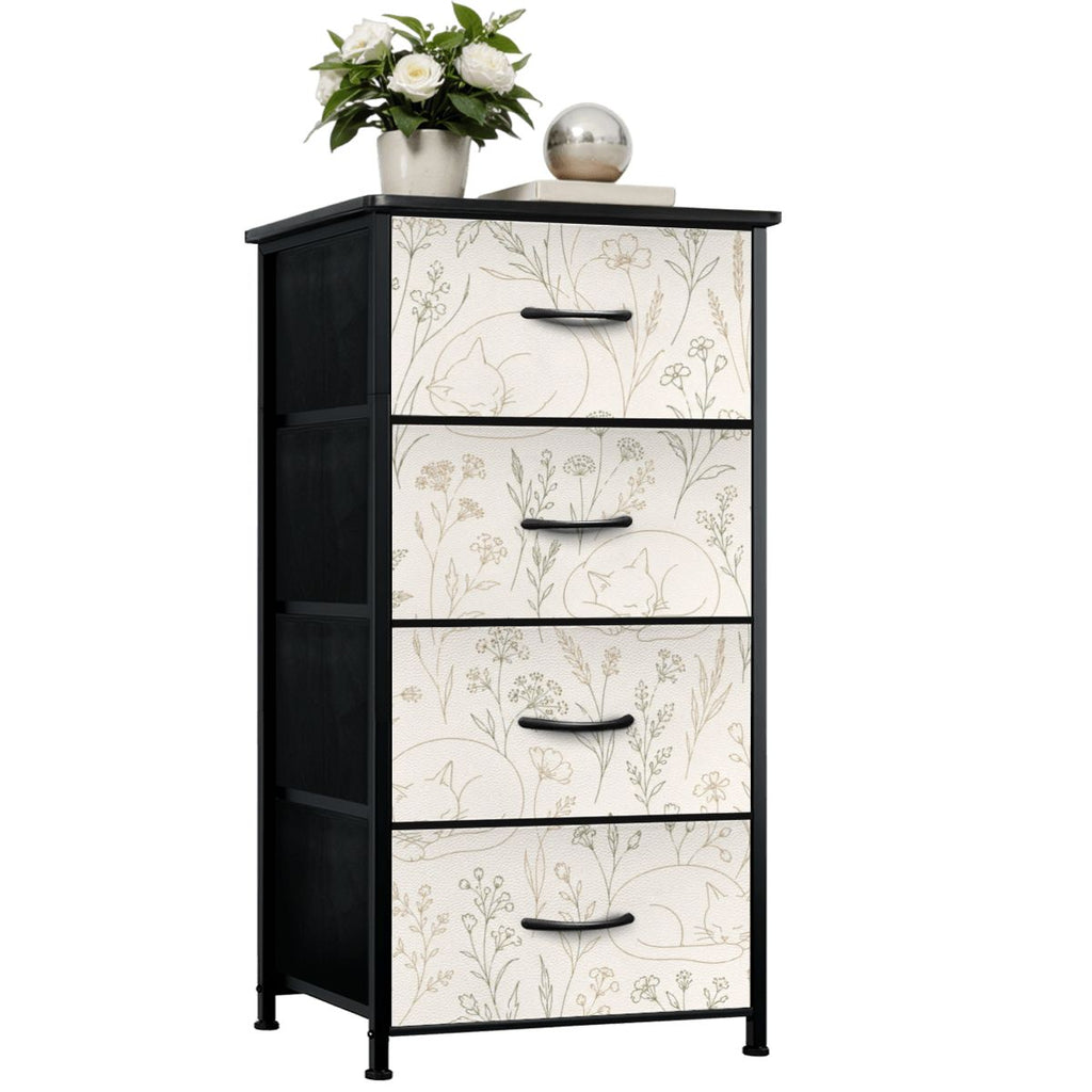 The Maeve 4-Drawer Slim Chest & Dresser (Wildflower Meadow Edition)