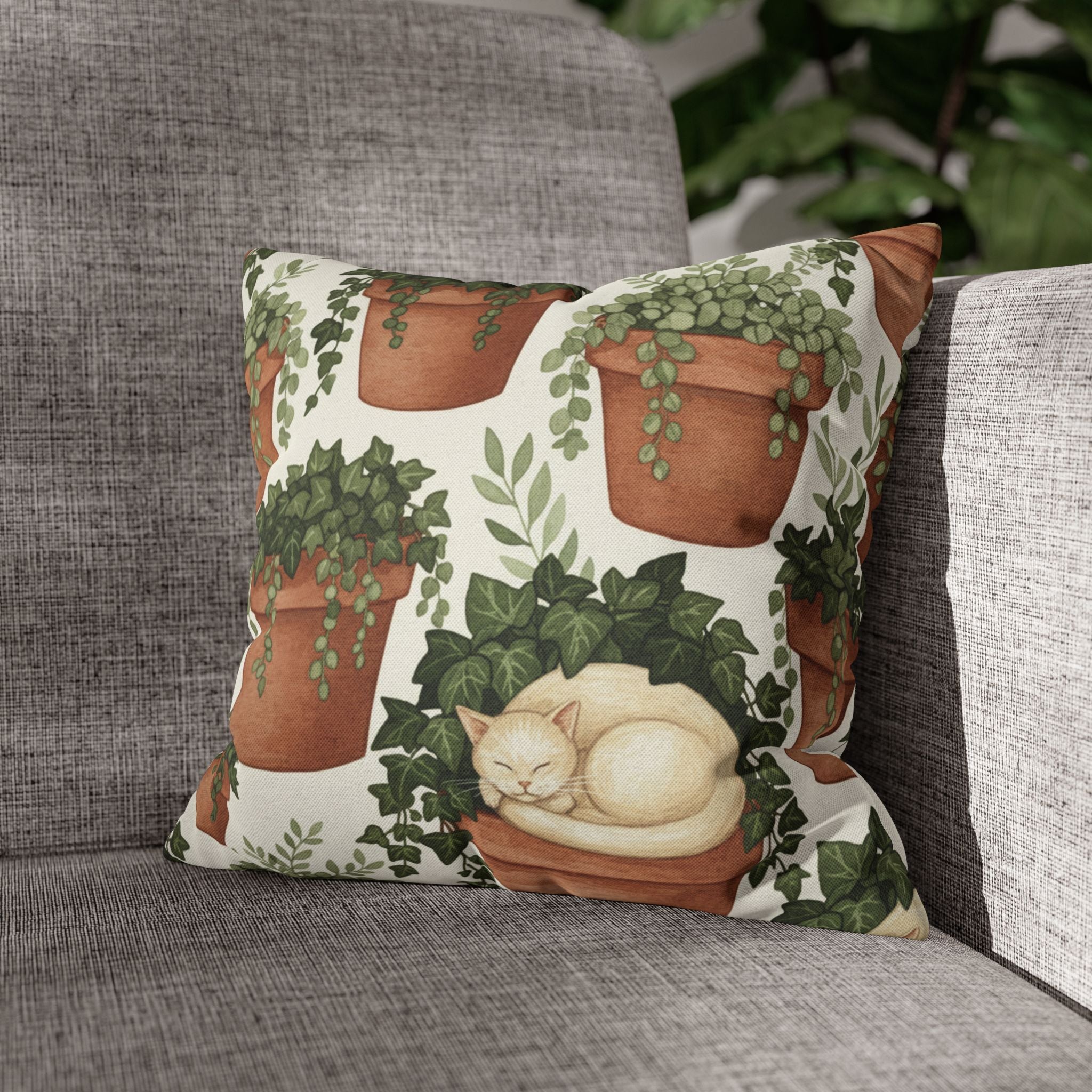 Terracotta Cat Pillowcase
