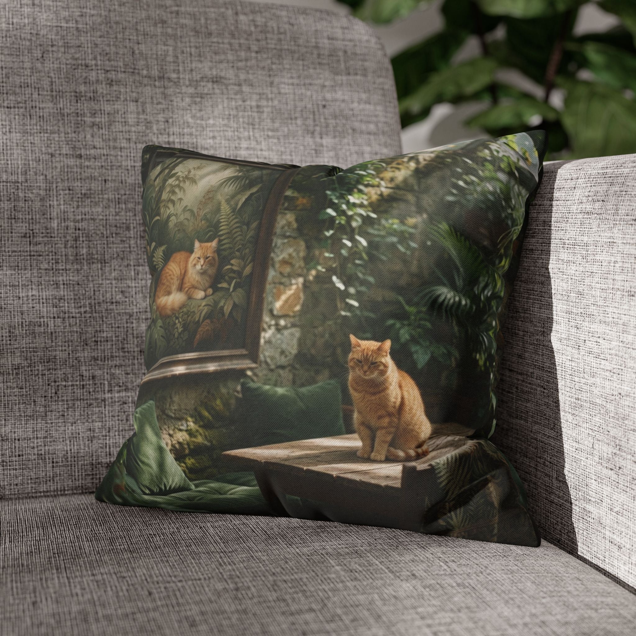 The Conservatory Cat Pillow Cover
