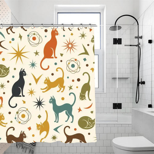 Atomic Cat Shower Curtain
