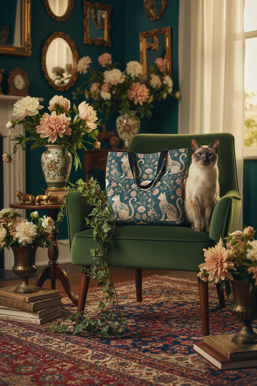 Floral Cat Tote