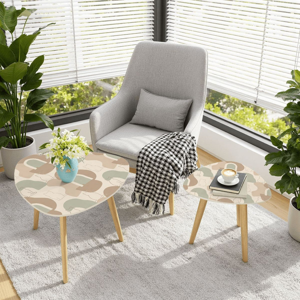 The Kyoto Minimalist Nesting Coffee Tables (Wabi-Sabi Mew Edition)