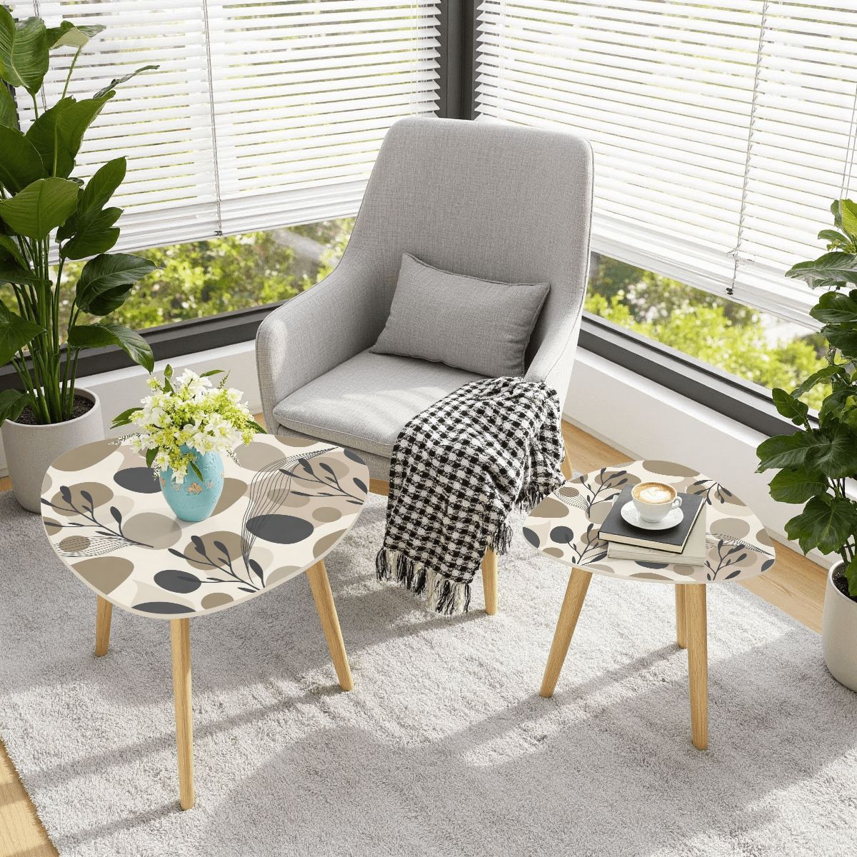 The Kyoto Minimalist Nesting Coffee Tables (Zen Pebble Edition)
