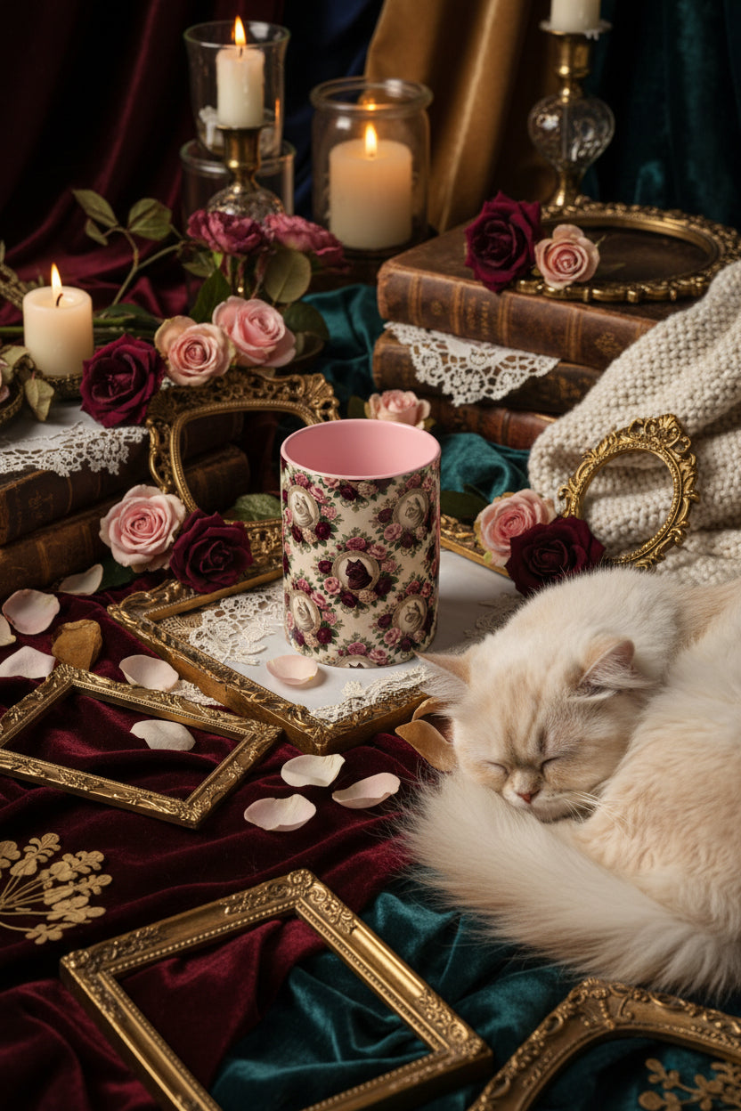 Floral Cat Mug