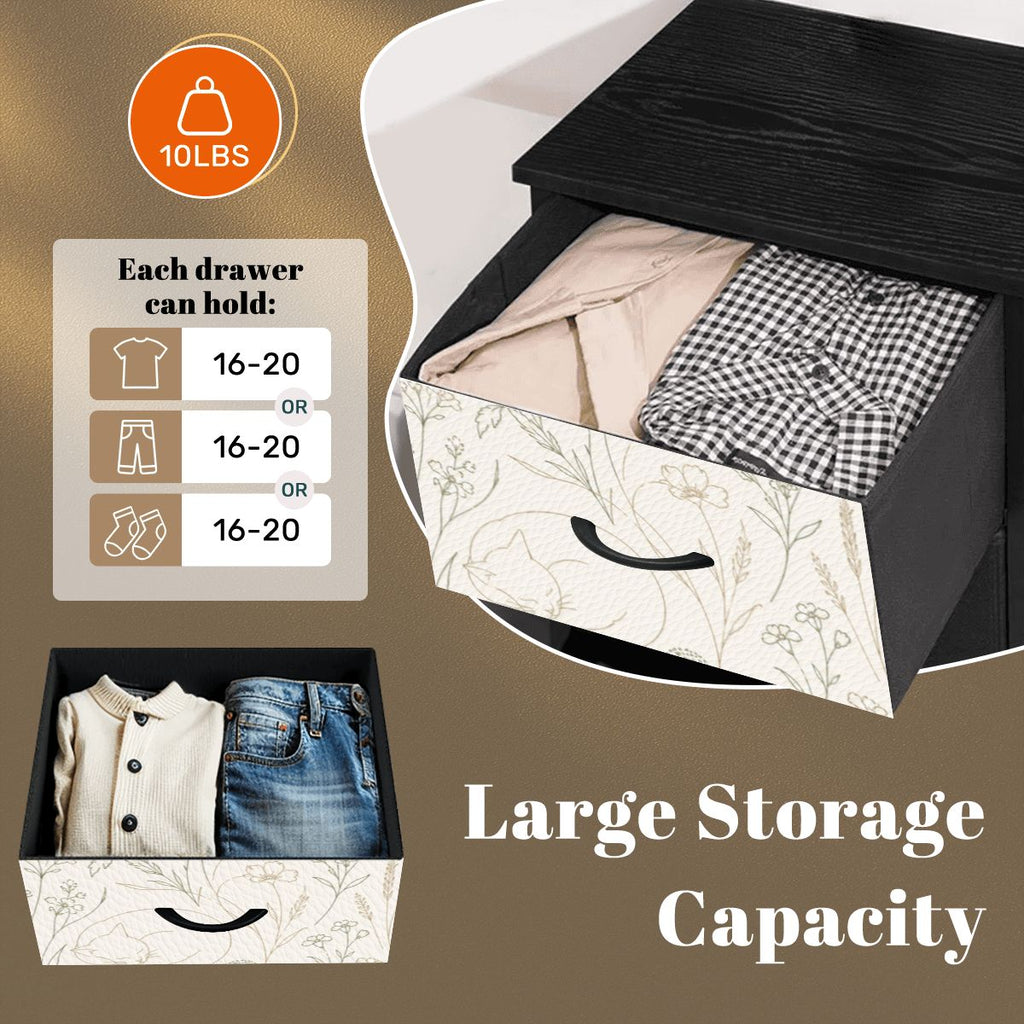 The Maeve 4-Drawer Slim Chest & Dresser (Wildflower Meadow Edition)