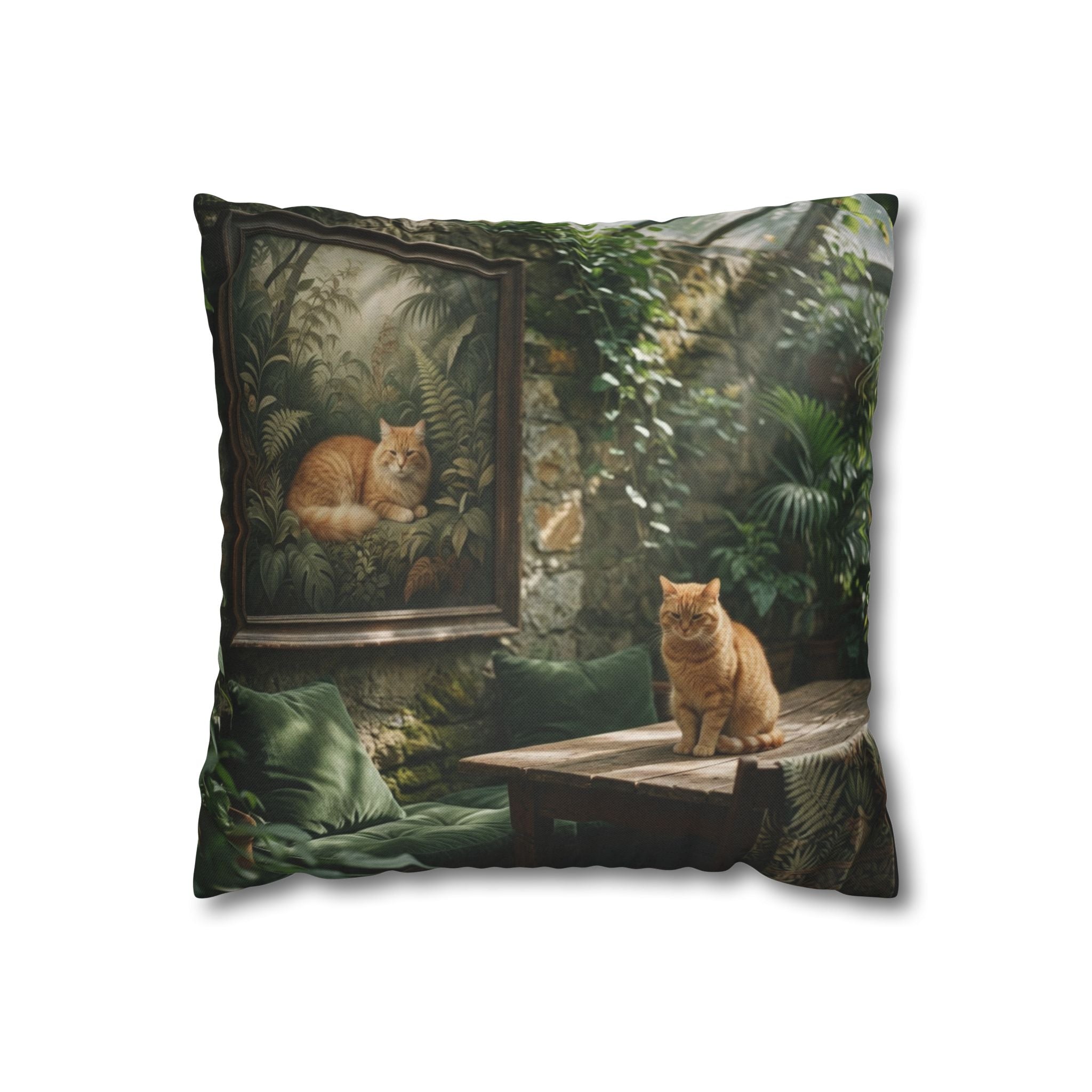 The Conservatory Cat Pillow Cover
