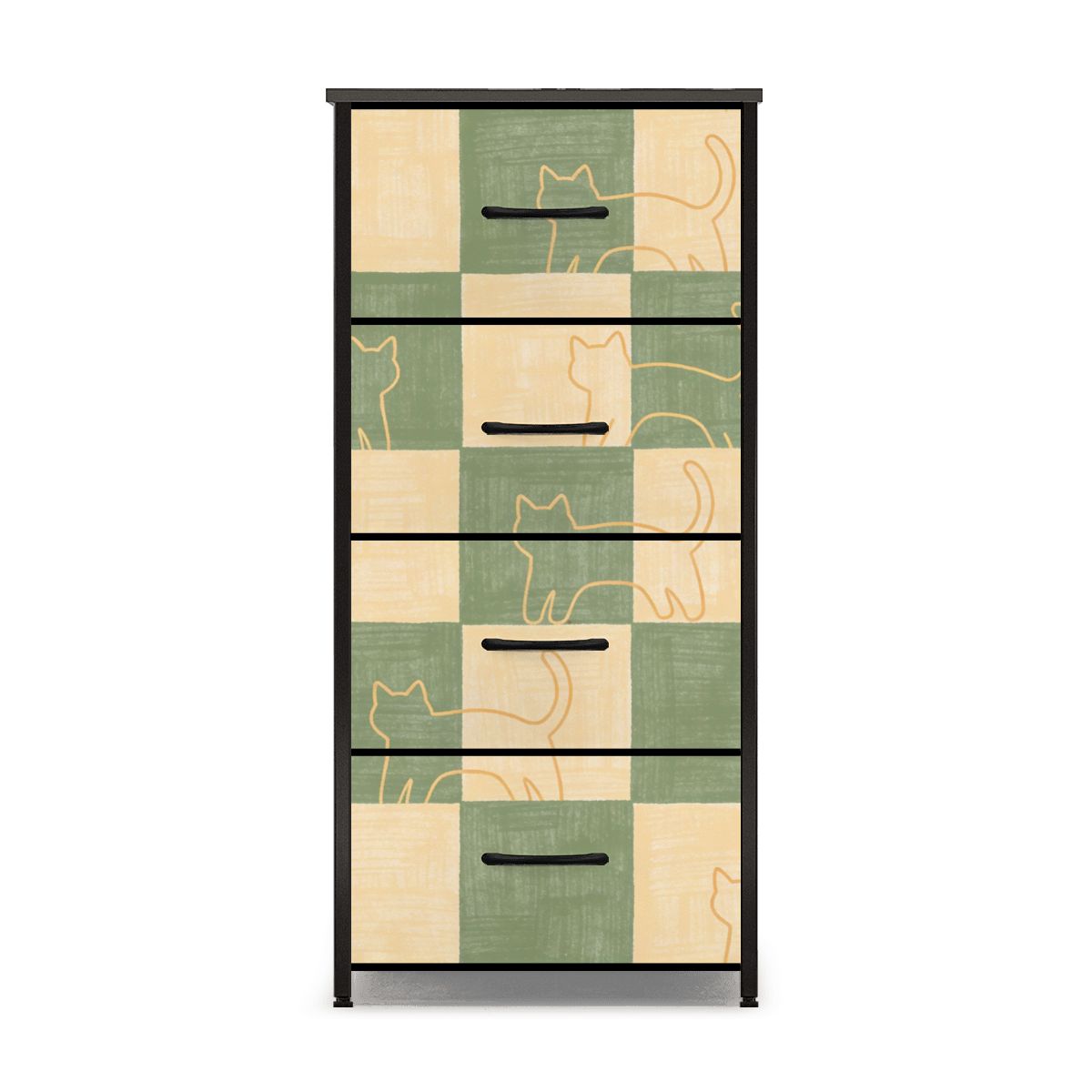 The Maeve 4-Drawer Slim Chest & Dresser (Checkerboard Mew Edition)