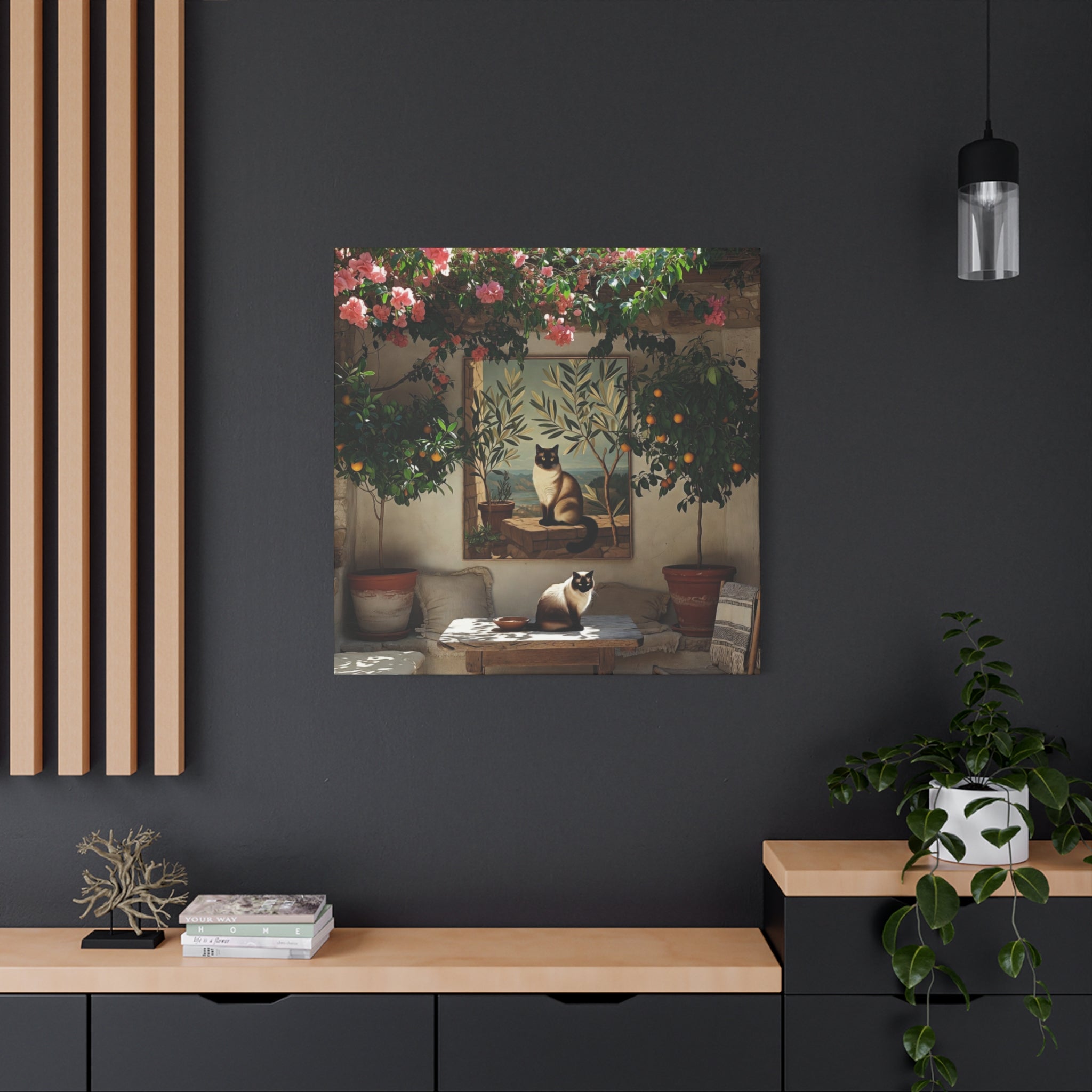 Soleil – Mediterranean Garden Cat Canvas