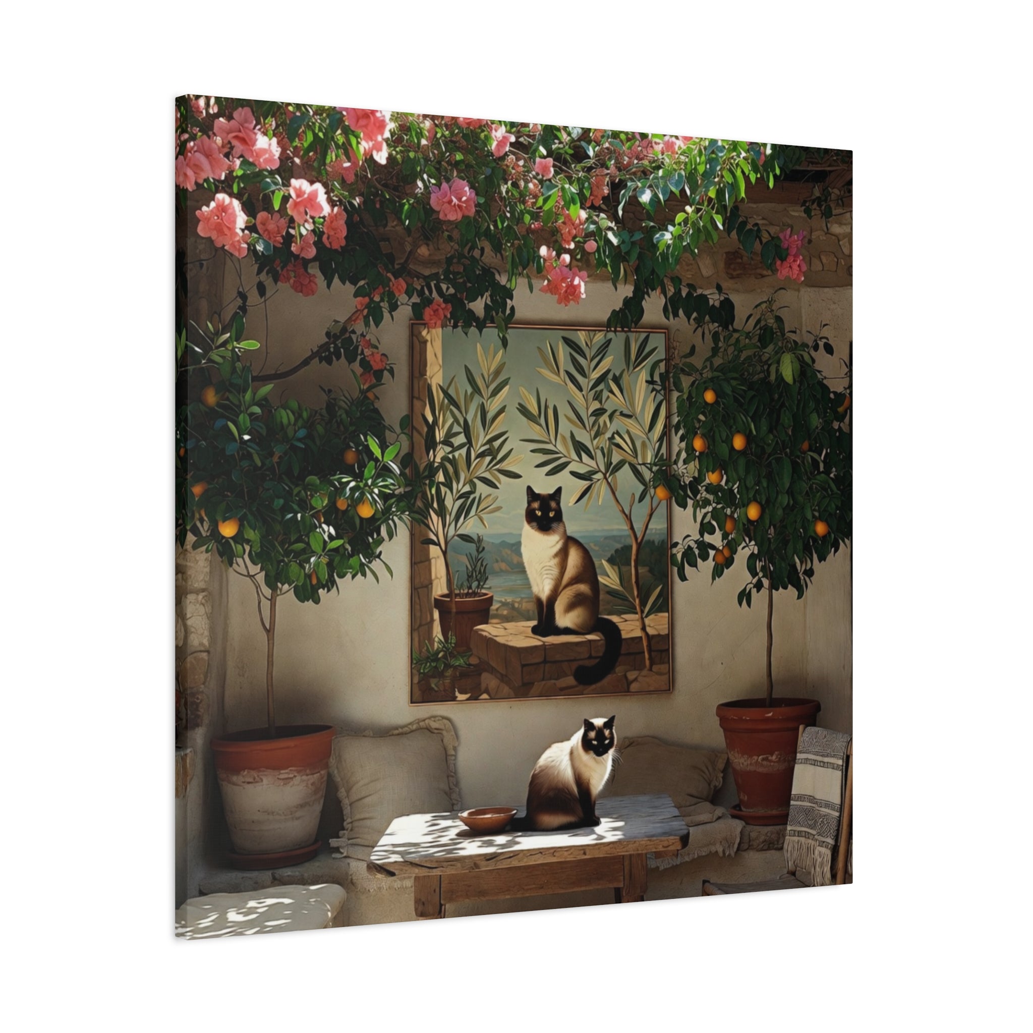 Soleil – Mediterranean Garden Cat Canvas