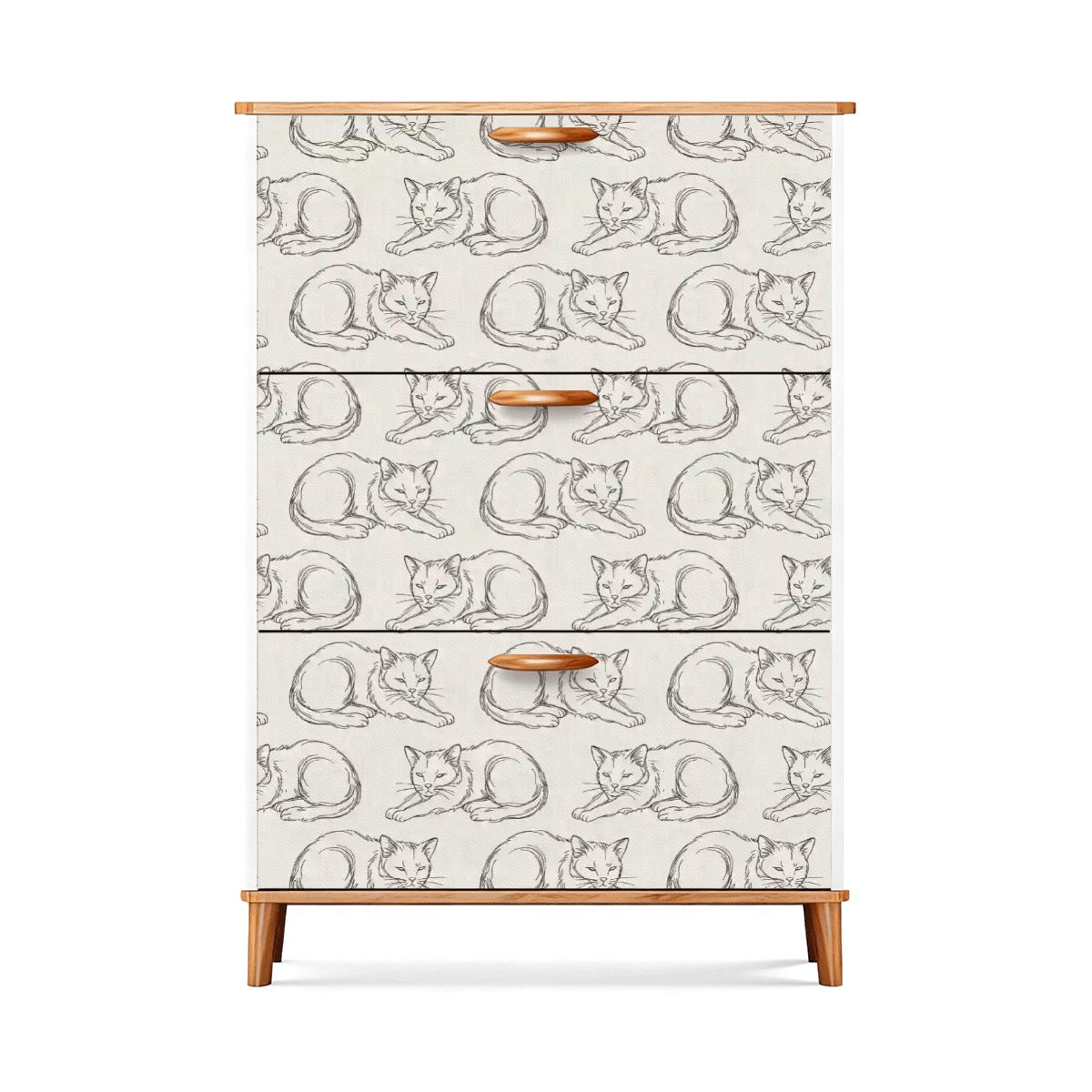 The Maeve 3-Door Entryway Console & Pet Organizer (Sleepy Mew Edition)