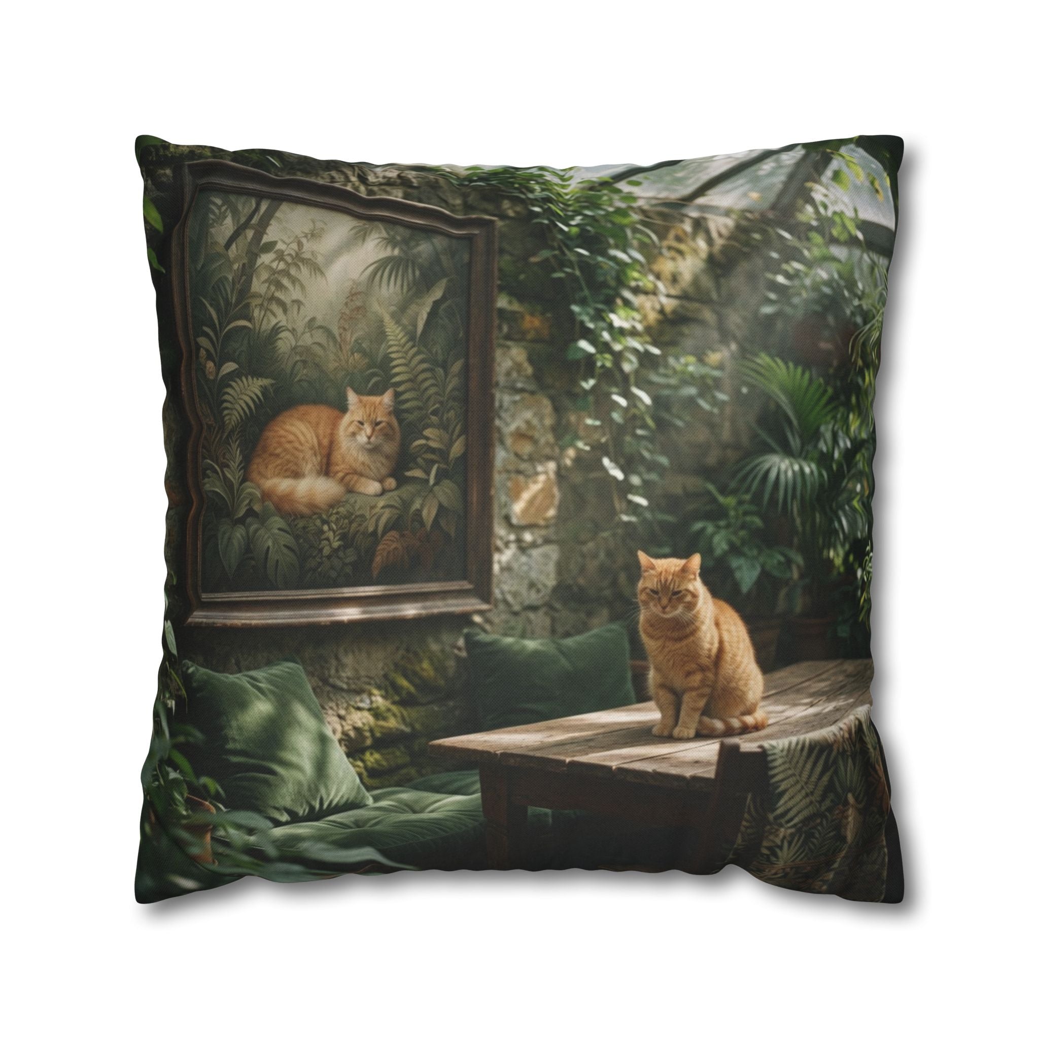 The Conservatory Cat Pillow Cover