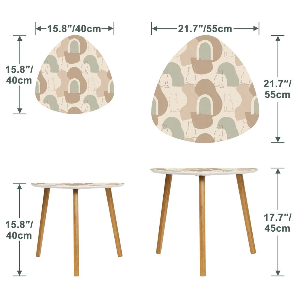 The Kyoto Minimalist Nesting Coffee Tables (Wabi-Sabi Mew Edition)