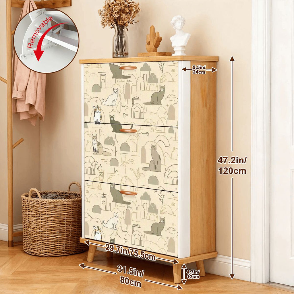 The Maeve 3-Door Entryway Console & Pet Organizer (Clay & Contour Edition)