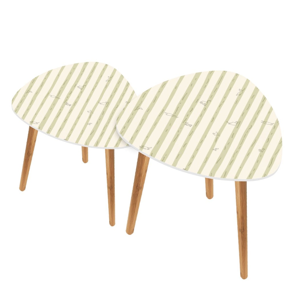 The Kyoto Minimalist Nesting Coffee Tables (Linear Mew Edition)