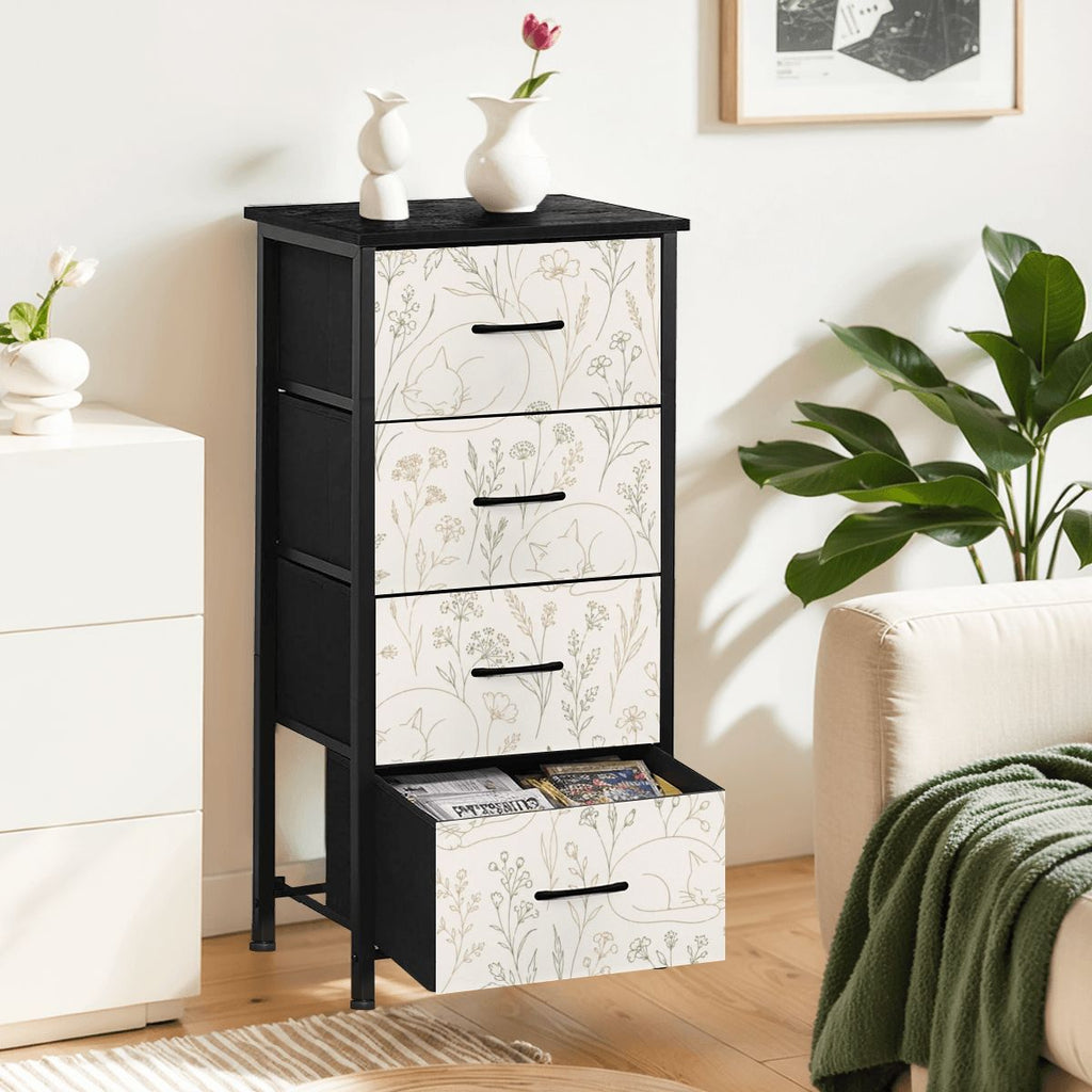 The Maeve 4-Drawer Slim Chest & Dresser (Wildflower Meadow Edition)