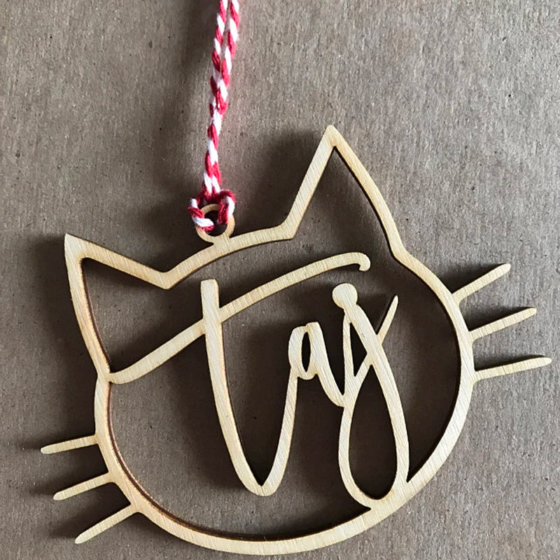 Personalized Cat Christmas Ornament