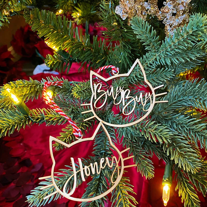 Personalized Cat Christmas Ornament
