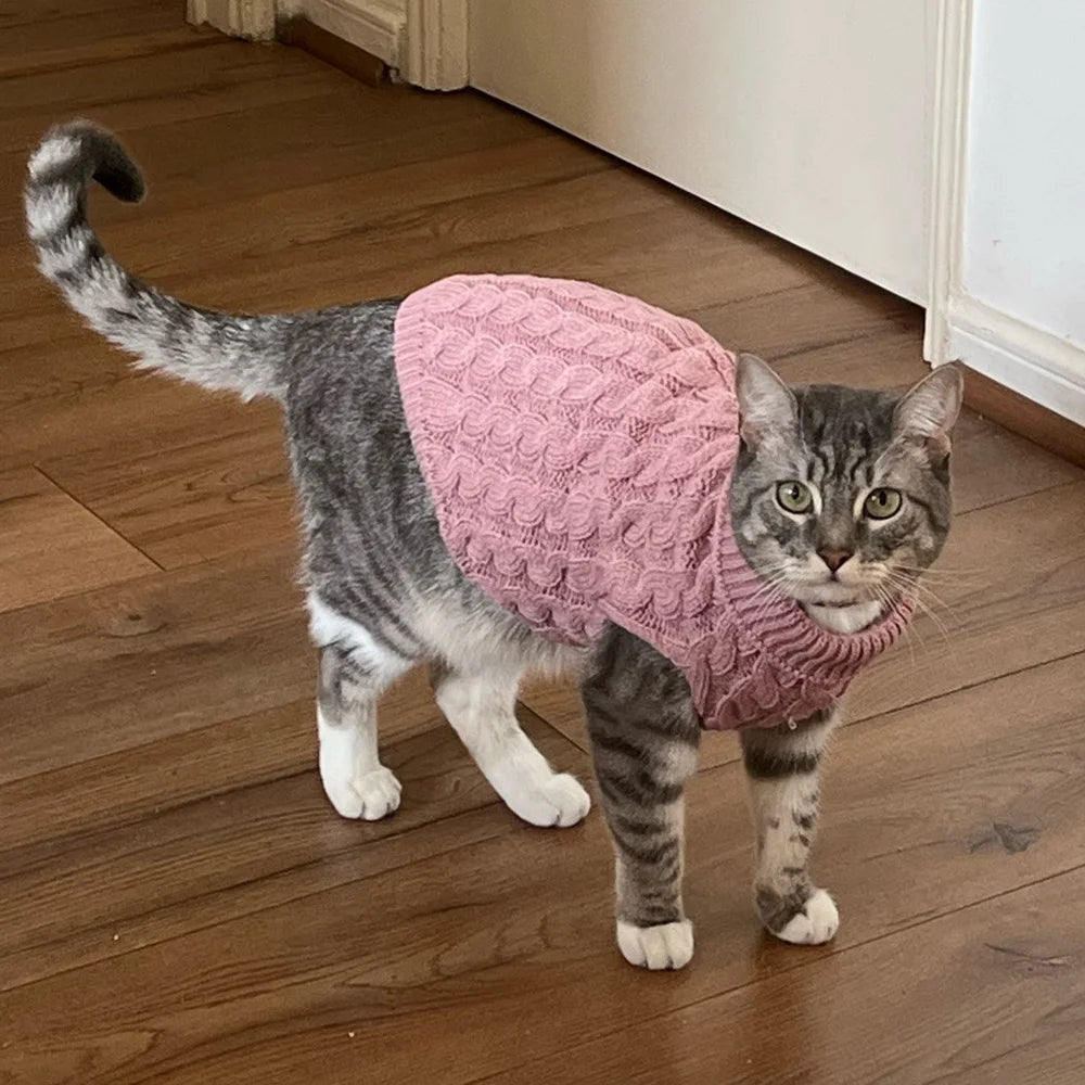 Cable Knit Cat Sweater