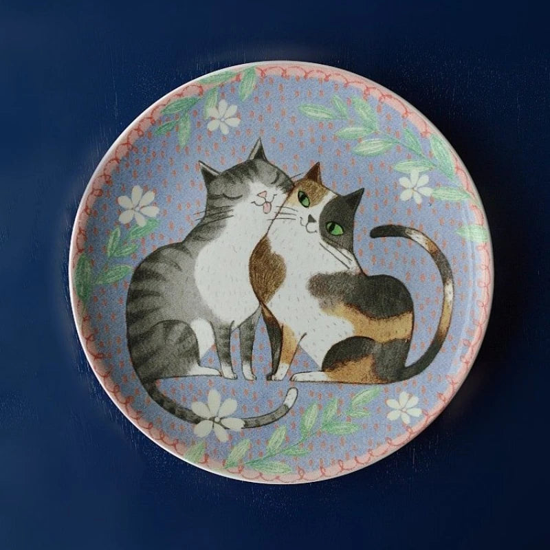 Cat Pattern Ceramic Plate