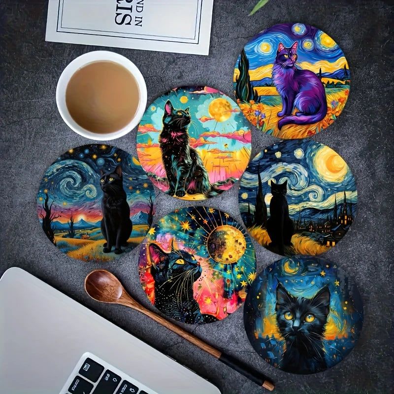 Cat Art Coasters