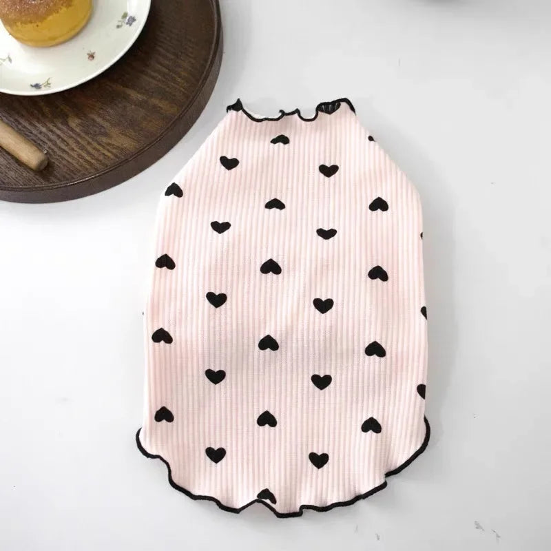 Sphynx Heart Print Cotton Shirt
