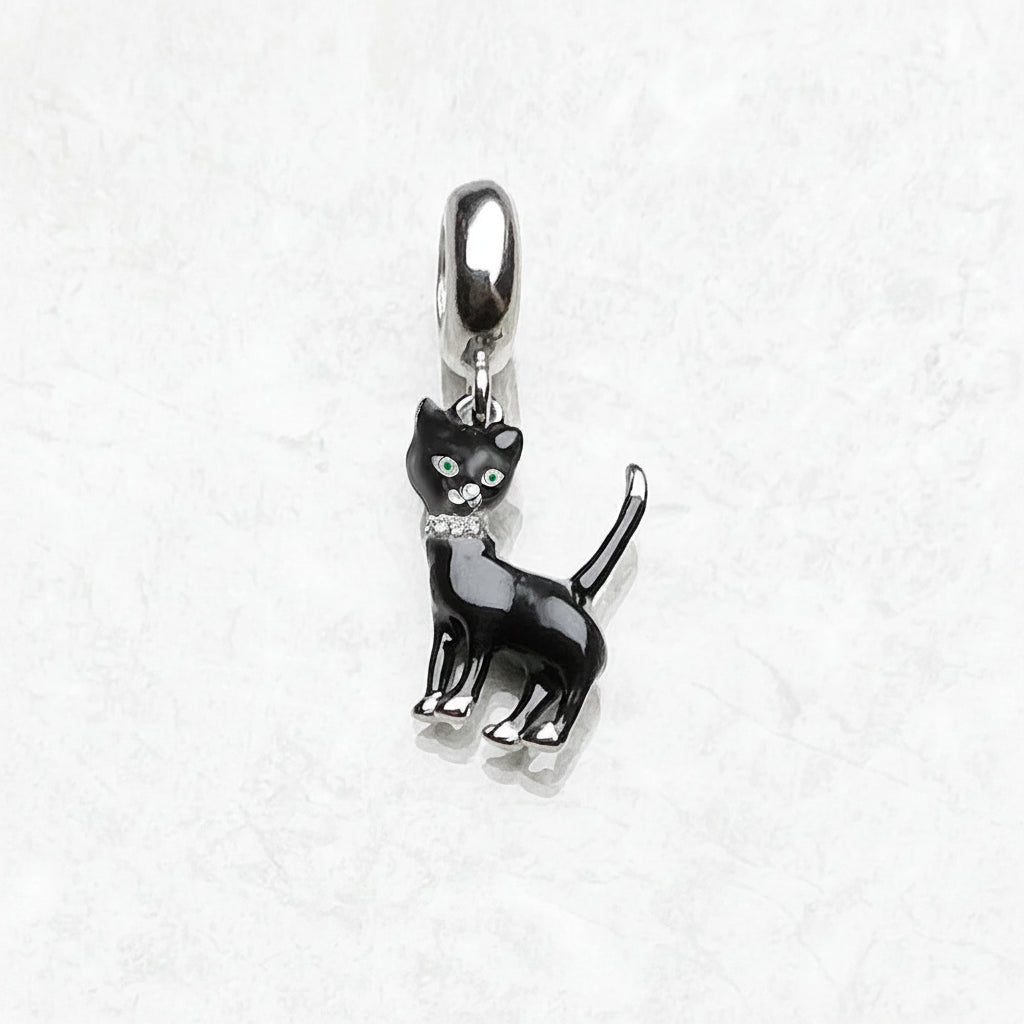 Black Cat Dangle Charm