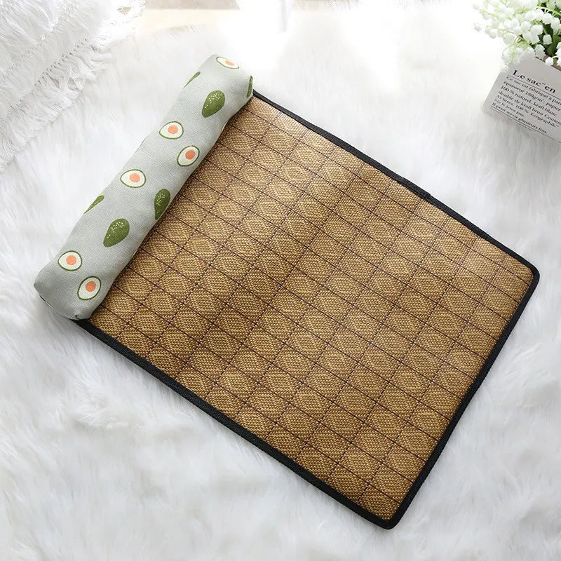 Natural Rattan Cat Cooling Mat