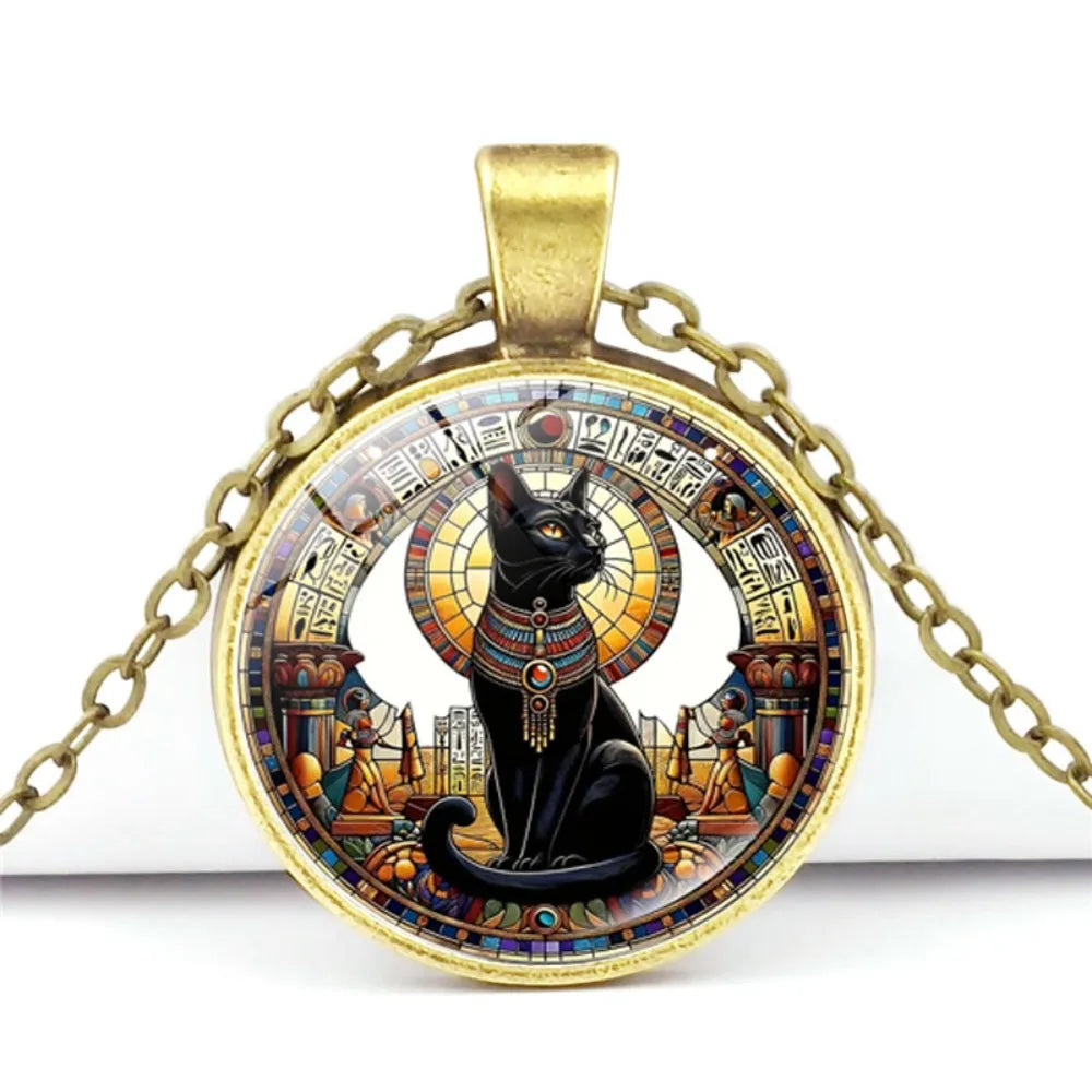 Bastet Egyptian Cat Goddess Necklace