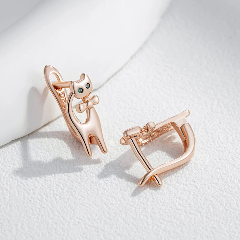 Cat Kitty Drop Earrings