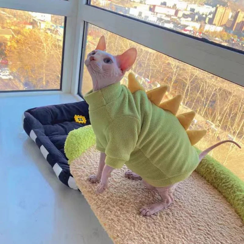 Sphynx Dinosaur Fleece Jumpsuit