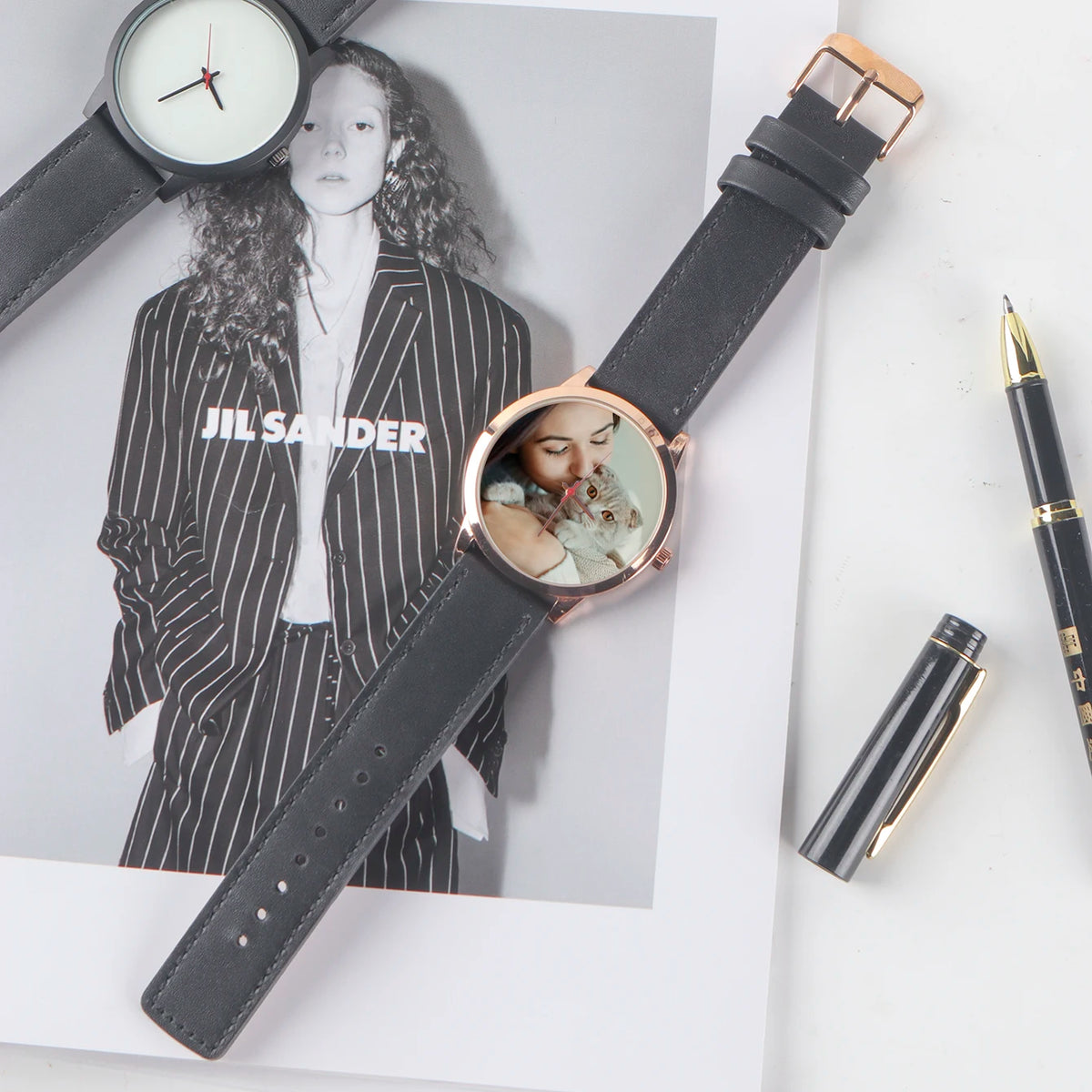 Cat Photo Watch | Custom UV Print Quartz Watch for Cat Lovers