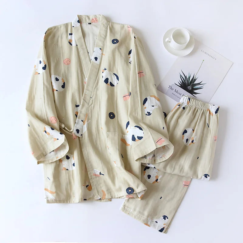 Cat Kimono Pajamas