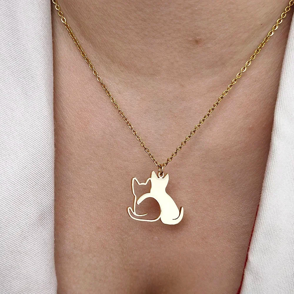 Duo Cat Necklace