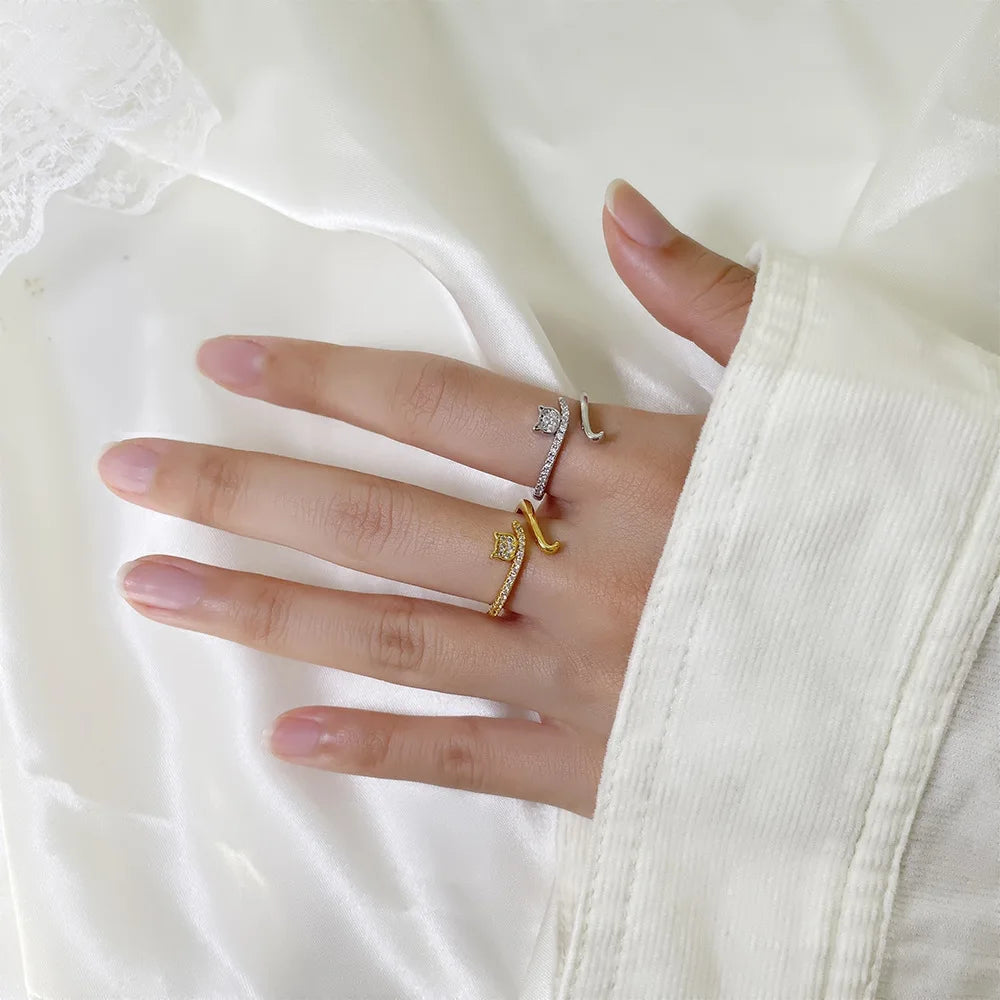 Crystal Cat Ring