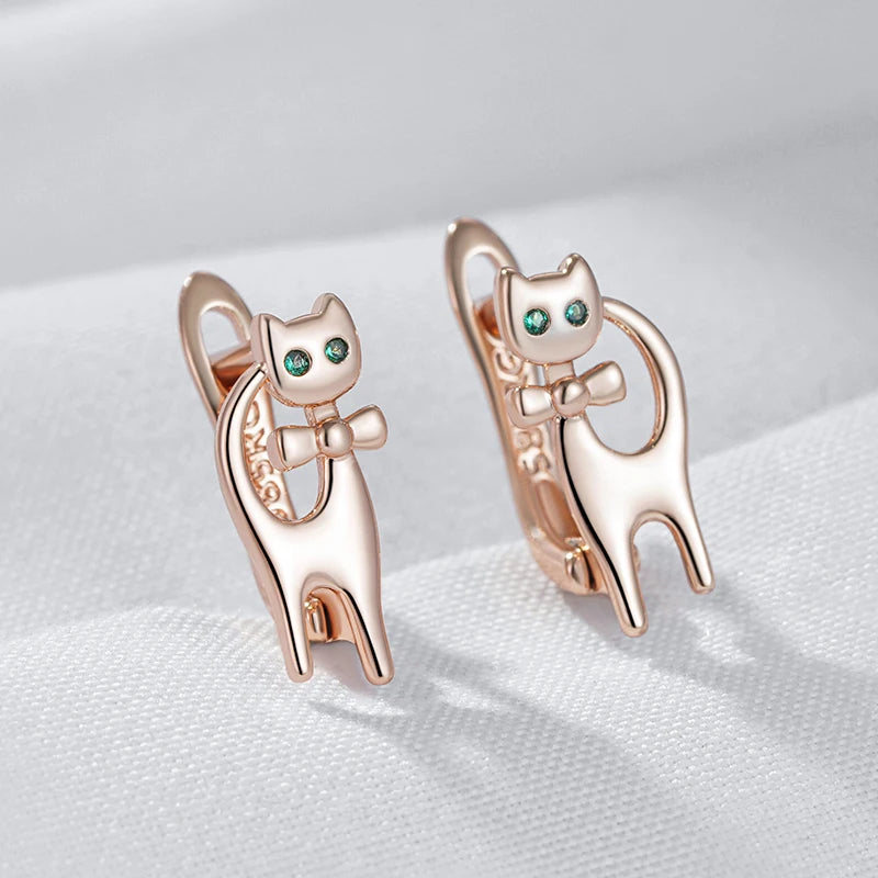 Cat Kitty Drop Earrings