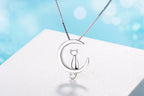 Moonkitten Zircon Cat Pendant Necklace