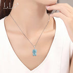 Blue Jade Cat Pendant