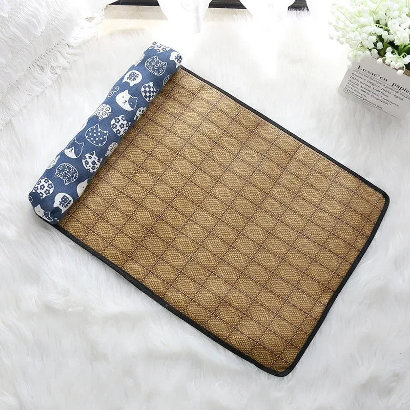Natural Rattan Cat Cooling Mat