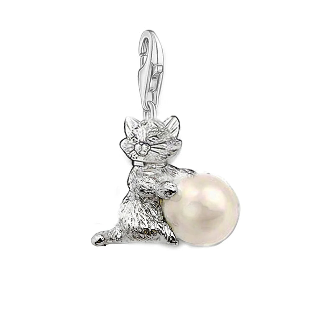 Kitten Pearl Charm
