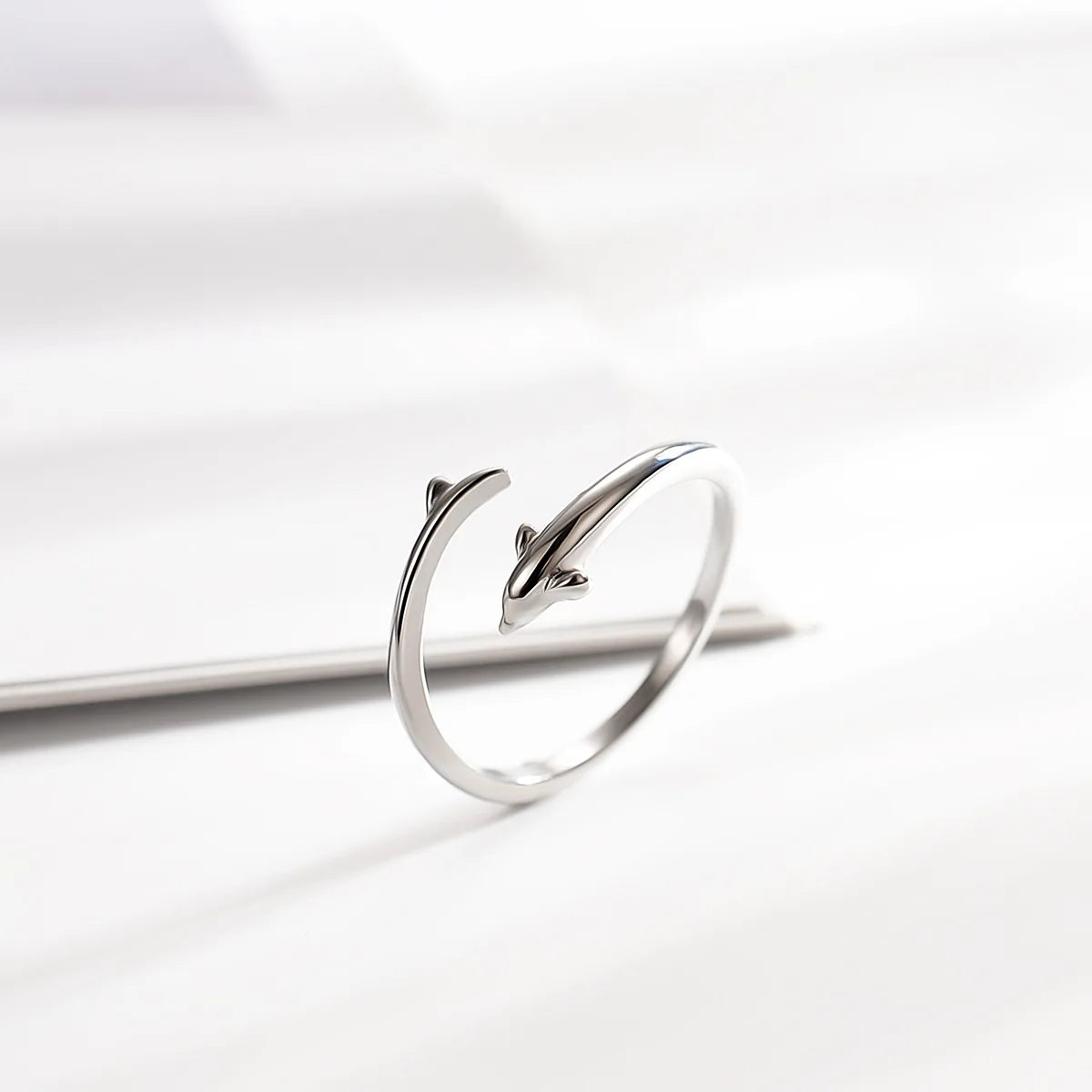 Kitty Adjustable Ring in Silver