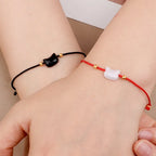 Cat Bead Couple Bracelet Set