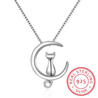 Moonkitten Zircon Cat Pendant Necklace