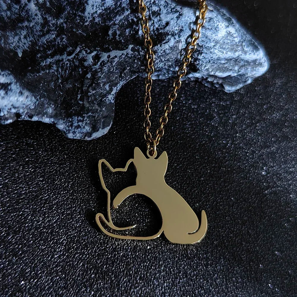 Duo Cat Necklace