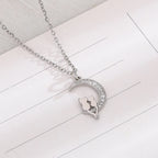 Moon Cat Crystal Pendant Necklace